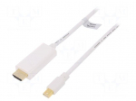 Cable | DisplayPort 1.2 | mini DisplayPort plug,HDMI plug | 3m
