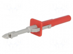 Clip-on probe | with puncturing point | 10A | red | 4mm | &Oslash;: 4mm