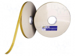 Tape: fixing | W: 19mm | L: 25m | Thk: 3mm | double-sided | white | max.80&deg;C