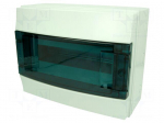 Enclosure: for modular components | IP65 | grey | No.of mod: 12