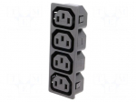 Connector: AC supply | socket | female | 10A | 250VAC | IEC 60320