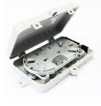 Termination box for 4 fiber splices