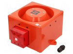 Signaller: lighting-sound | 230VAC | siren,flashing light | red