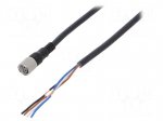 Connection lead | M8 | PIN: 4 | straight | 5m | plug | 1A | -25&divide;70&deg;C | IP67