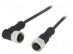 Cable: for sensors/automation | PIN: 4 | M12-M12 | 1m | plug | plug | 250V