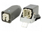 Connector: HDC | male + female | S-A | PIN: 5 | 4+PE | size 3A | angled