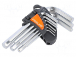 Key set | hexagon keys | Chrom-vanadium steel | Pcs: 9