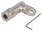 Connector: M8 | female | PIN: 4 | 30V | IP67 | angled 90&deg; | shielded | plug