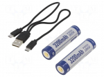 Re-battery: Li-Ion | 18650,MR18650 | 3.6V | 3200mAh | &Oslash;18.6x70.3mm | 8A