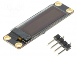 Display: OLED | 0.91" | 128x32 | 41x12mm | Interface: I2C | 180cd/m2