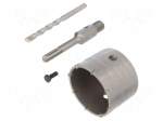 Hole saw | &Oslash;: 80mm | concrete,brick type materials,wall