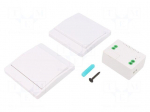Wireless control set | wall mount,glued,screw | 230VAC | relay