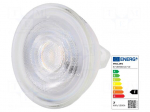 LED lamp | white warm | GU5,3 | 12VAC | 621lm | P: 7W | 36&deg; | 2700K