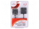 Converter | D-Sub 15pin HD socket,DVI-D (24+1) plug | 0.2m | black
