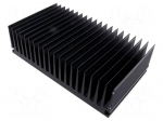 Heatsink: extruded | grilled | black | L: 150mm | W: 265mm | H: 74mm
