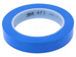 Tape: marking | blue | L: 33m | W: 19mm | Thk: 0.13mm | 2.5N/cm | 130%
