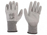 Protective gloves | Size: 10 | grey | composite fibre