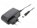 Power supply: switching | mains,plug-in | 24VDC | 0.5A | 12W | 86%