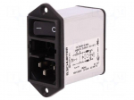 Connector: AC supply | socket | male | 4A | 250VAC | C14 (E),shielded