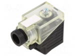 Connector: valve connector | plug | form A | 18mm | female | PIN: 3 | IP65