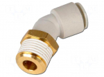 Push-in fitting | threaded,angled 90&deg; | -1&divide;10bar | Thread: R 3/8"