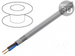 Wire | Y-CY-OB | 2x1mm2 | shielded,tinned copper braid | PVC | CPR: Eca