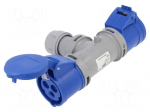 Connector: AC supply | socket | female | 16A | 230VAC | IEC 60309 | IP44