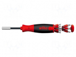 Screwdriver: universal-set | Phillips,Pozidriv&reg;,slot,Torx&reg; | 1/4"