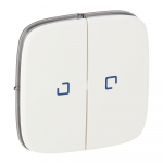 Cover plate Valena Allure - illuminated 2-gang switch/push-button - white