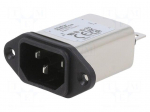 Connector: AC supply | socket | male | 6A | 250VAC | C14 (E),EMC/EMI