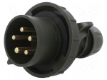 Connector: AC supply 3-phase | plug | male | 32A | 400VAC | IEC 60309
