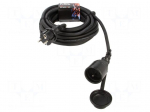 Extension lead | 3x2.5mm2 | 10m | rubber | black | Sockets no: 1 | 16A