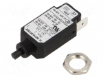 Circuit breaker | Urated: 240VAC | 48VDC | 1.8A | SPST | Poles: 1 | screw