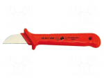Knife | for electricians | straight | for cables | Tool length: 180mm