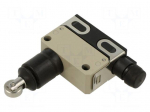 Limit switch | plunger with metal roller &Oslash;11mm | NO + NC | 1A | M12