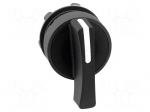 Switch: rotary | 22mm | Stabl.pos: 3 | black | none | IP66 | prominent