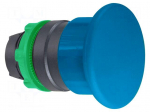Switch: push-button | 22mm | Stabl.pos: 1 | blue | none | IP66 | mushroom