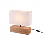 Trio Woody table lamp 30 cm E27 wood/white gaismeklis R50181030 4017807470819