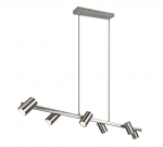 Trio-Lighting Marley  115 cm 6-pc GU10 brushed steel piekaramā lampa