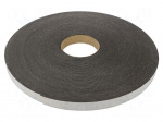 Tape: sealing | W: 20mm | L: 30m | Thk: 2mm | grey | caoutchouc hot-melt