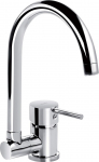 Kitchen faucet with foldable spout