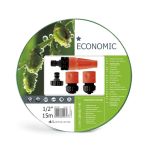 Niisutusseadmed // Pinnakastmise seadmed :: Vooliku&uuml;hendused, vihmutid // Zestaw ogrodowy 15m 1/2" z końc&oacute;wkami Cellfast Economic