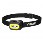 K&auml;eshoitavad ja Peas Kinnitatavad LED taskulambid // LED taskulambid // Latarka czołowa COB LED z czujnikiem ruchu, akumulatorowa, czarna