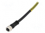 Connector: M8 | female | PIN: 3 | 3A | 30V | IP67 | Nano-Change | straight
