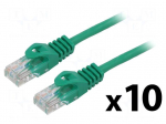 Patch cord | U/UTP | Cat: 6 | RJ45 plug,both sides | stranded | CCA