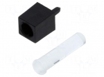 Fiber for LED | &Oslash;3.6mm | L: 12.7mm | round | Front: convex | flexible