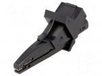 Crocodile clip | 20A | 1kVDC | black | Grip capac: max.25mm