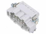 Connector: HDC | contact insert | male | PIN: 10 | 16A | 500V | HEAVYCON