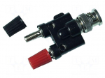 Adapter | 3A | Insulation: polyamide | BNC socket,lamellar plug x2