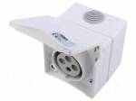 Connector: AC supply 3-phase | socket | female | 16A | 415VAC | Design